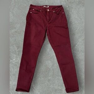 🌿Seven7 Deep Red/ Burgundy Cottonblend Pants size 14